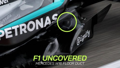 Mercedes tackling persistent problem with new W16 floor duct?