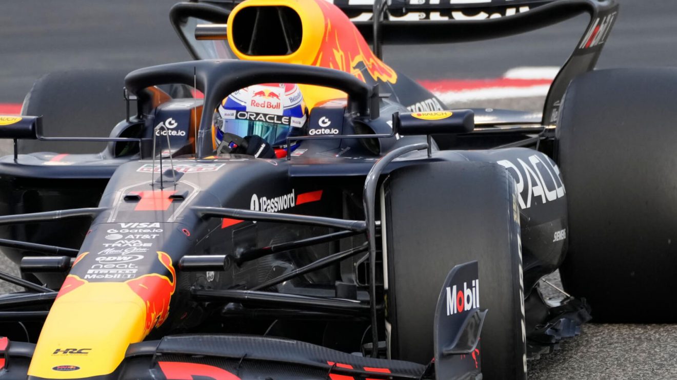 Max Verstappen drives the RB21