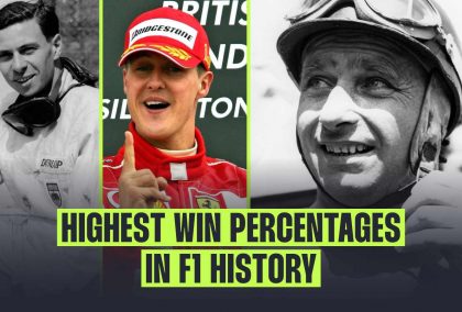 Top 10: The drivers with the highest win percentages in F1 history