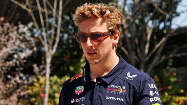 Liam Lawson in the Chinese GP paddock.