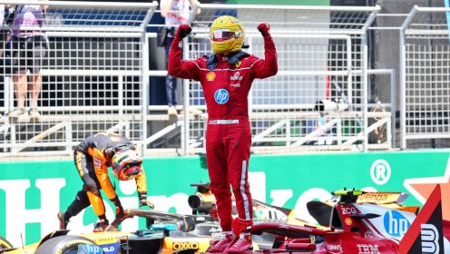 Lewis Hamilton’s dig at ‘yapping’ critics after clinching first Ferrari victory