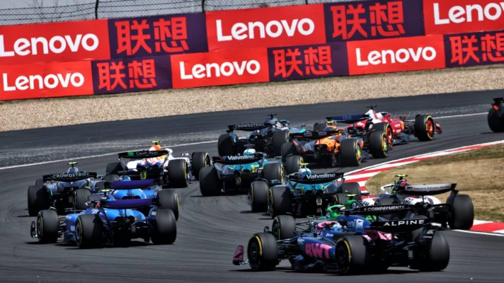 The race start of the 2025 Chinese Grand Prix Sprint race.