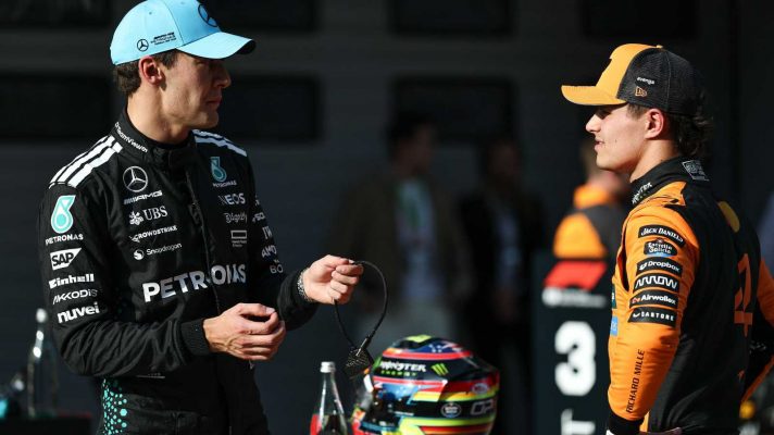 George Russell Mercedes Lando Norris McLaren Chinese Grand Prix PlanetF1