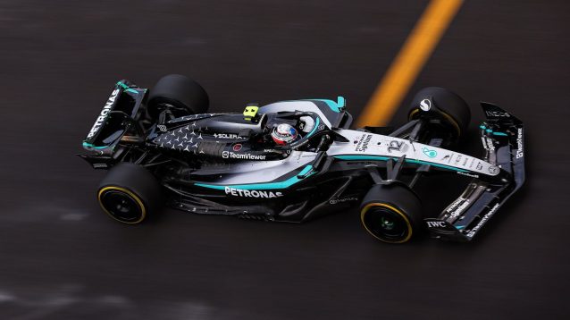 Kimi Antonelli driving the Mercedes W16 at the 2025 Chinese Grand Prix