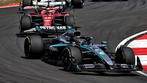 Leclerc highlights ‘five-tenths’ Mercedes advantage after ‘dragster’ comment