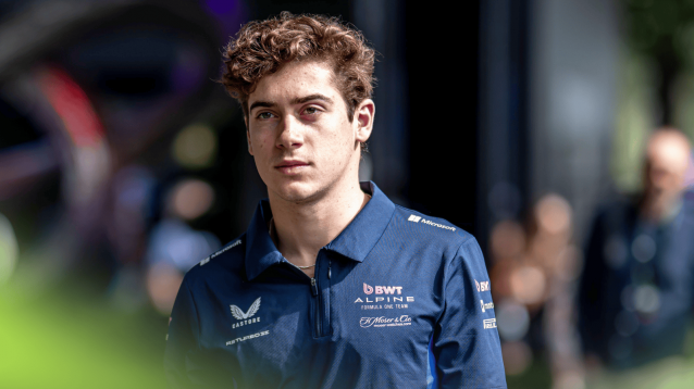 Franco Colapinto making his way through the paddock at the 2025 Australian Grand Prix