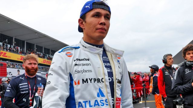 Williams' Alex Albon on the grid ahead of the 2025 Japanese Grand Prix