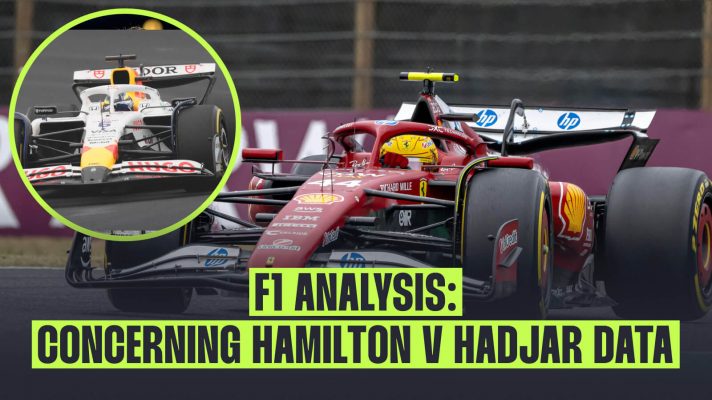 Lewis Hamilton v Isack Hadjar data from Suzuka