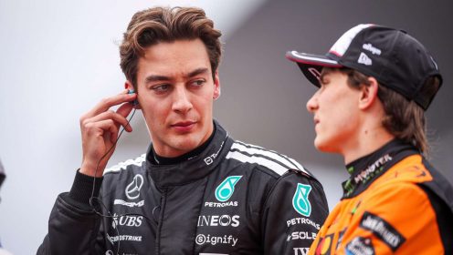 George Russell’s concerning McLaren prediction with Mercedes ‘feet on the ground’