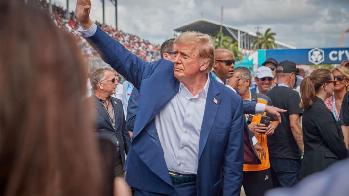 Donald Trump visited the F1 grid in Miami last season.