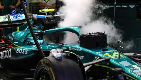 Alonso explains bizarre steering wheel incident as FIA pay Aston Martin a visit