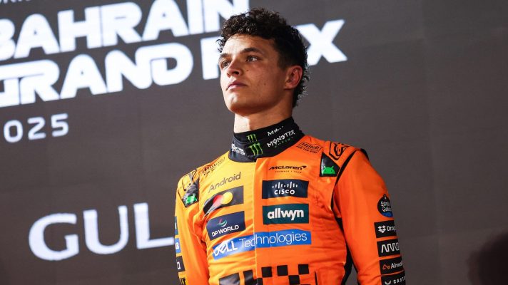 Lando Norris on the Bahrain podium.