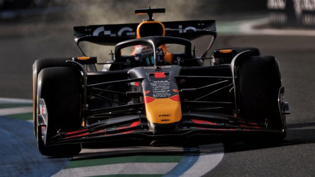 Max Verstappen driving the Red Bull RB21 at the Saudi Arabian Grand Prix