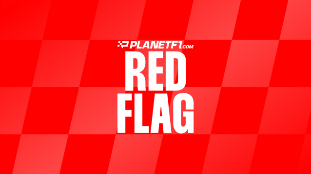 A bright-red image with large 'red flag' lettering and a PlanetF1.com logo