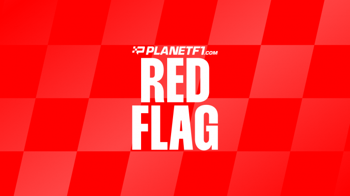 A bright-red image with large 'red flag' lettering and a PlanetF1.com logo