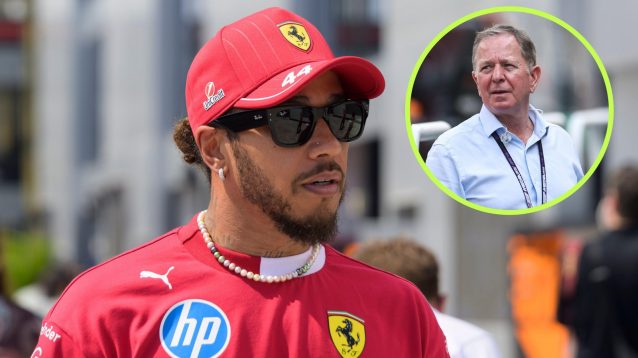 Lewis Hamilton and Martin Brundle