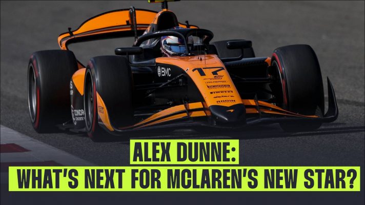McLaren junior Alex Dunne racing at the 2025 Bahrain Grand Prix.