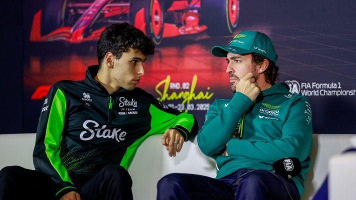 Gabriel Bortoleto and Fernando Alonso