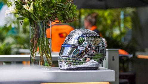 Lando Norris clears up disco ball helmet design after legality question