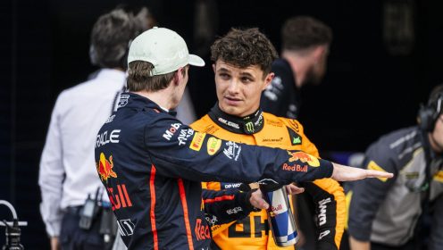 Zero to 100%? Norris and Russell weigh in on Verstappen title chances
