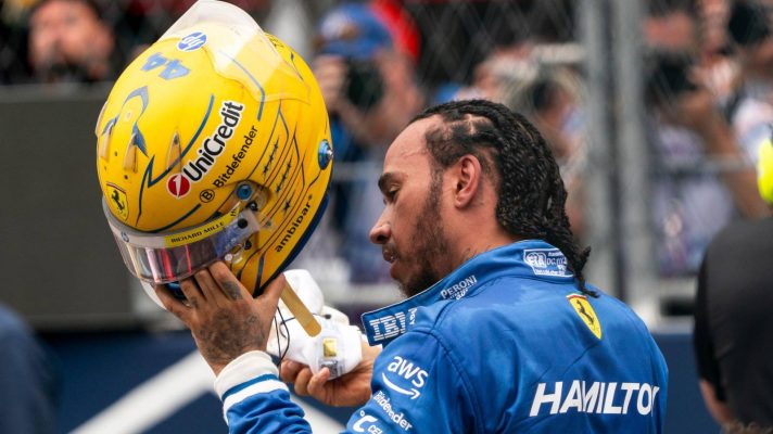 Ferrari's Lewis Hamilton pictured ahead of the 2025 Miami Grand Prix