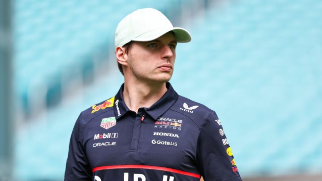 Max Verstappen arrives in Miami