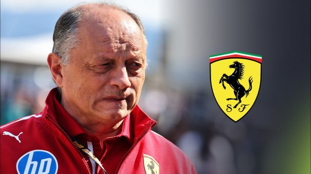 Fred Vasseur and the Ferrari badge