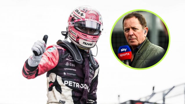 George Russell and Martin Brundle
