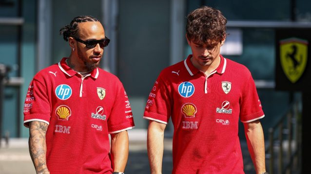 Lewis Hamilton and Charles Leclerc