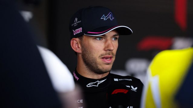 Pierre Gasly speaking the media