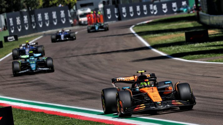 Lando Norris during the race in Imola.
