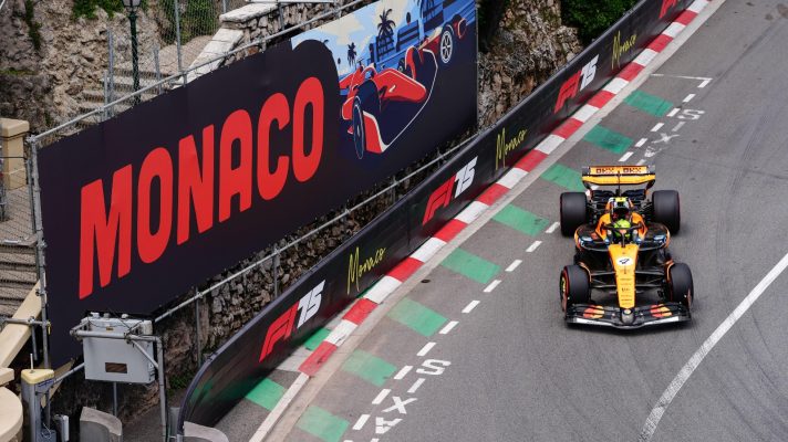 Lando Norris in FP1 of Monaco