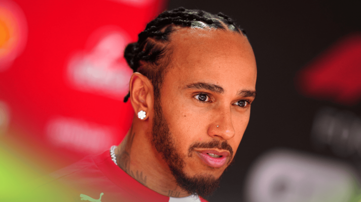 Lewis Hamilton speaks to the media in Monaco