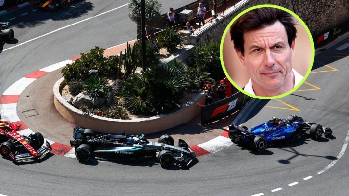 Race action at the 2025 Monaco Grand Prix.