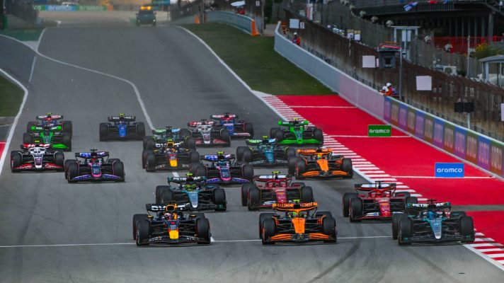 The race start of the 2024 Spanish Grand Prix.