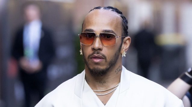 Lewis Hamilton arrives at the Circuit de Monaco prior to the Monaco Grand Prix.