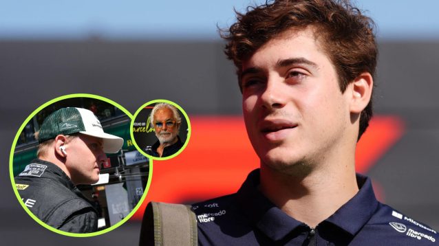 Mick Schumacher and Franco Colapinto with Flavio Briatore