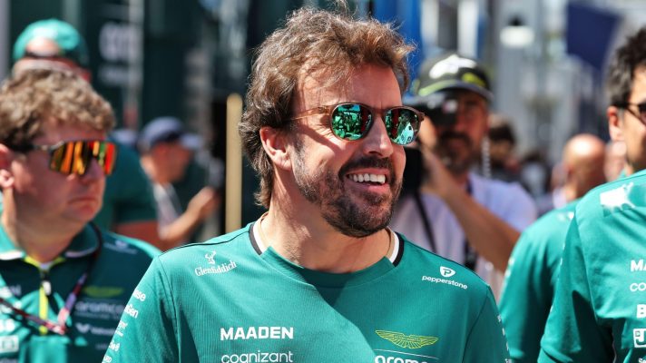 Fernando Alonso smiles in Spain