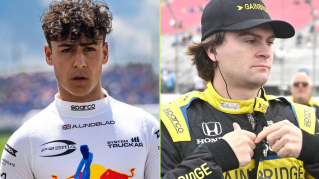 Red Bull junior Arvid Lindblad and IndyCar star Colton Herta