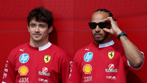Hamilton and Leclerc test ‘flat out’ in £3m Ferrari supercar