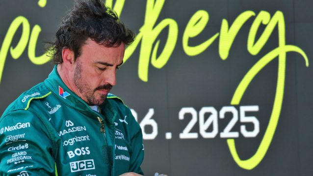 Fernando Alonso walking in the paddock