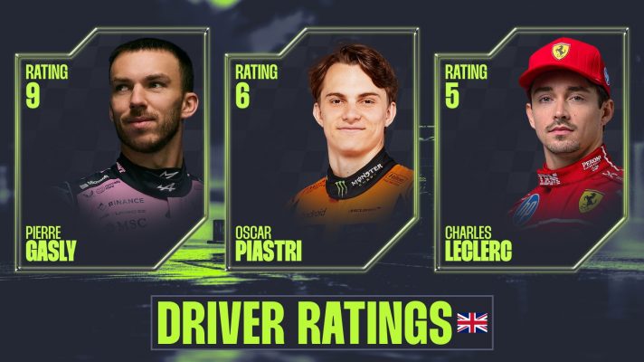 Driver ratings for the British GP