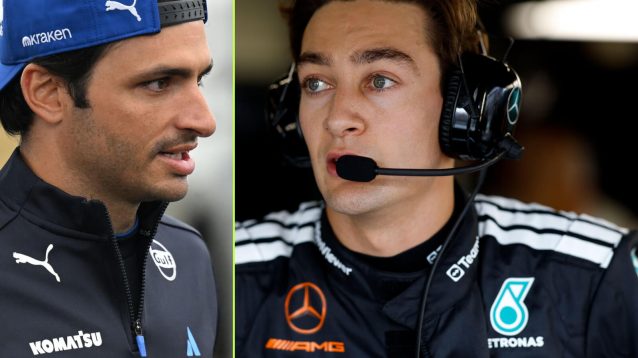 Carlos Sainz and George Russell