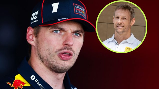 Max Verstappen and Jenson Button