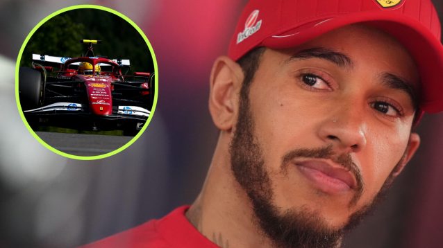 Lewis Hamilton, and Lewis Hamilton in his Ferrari