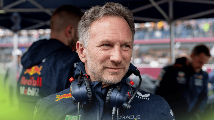 Christian Horner on the grid at Silverstone