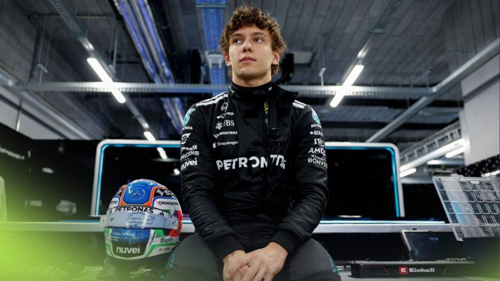 Kimi Antonelli in the garage