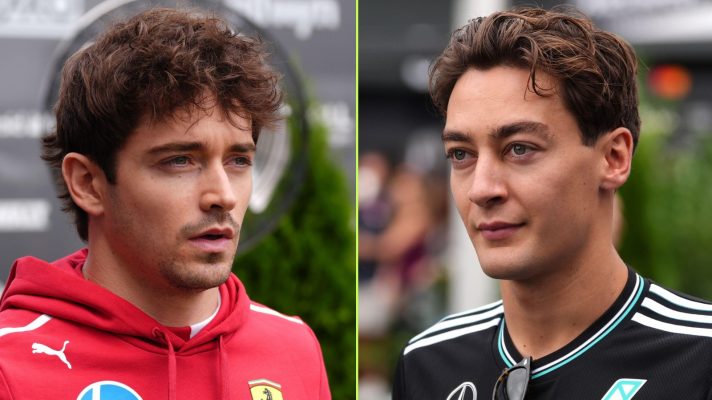 Charles Leclerc and George Russell