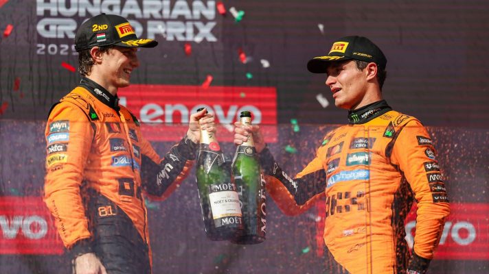 Lando Norris led Oscar Piastri in a McLaren one-two at the Hungarian GP.