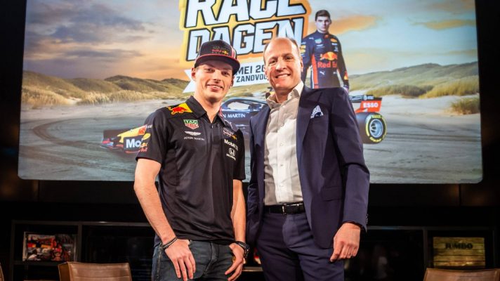 Red Bull's Max Verstappen and former Jumbo CEO Fritz van Eerd, pictured in 2020.